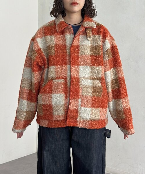 CPCM(シーピーシーエム)の「ハンドステッチブークレシャツジャケット(その他アウター・メンズ・オレンジ/ネイビー・LARGE/MEDIUM)」の11枚目の写真