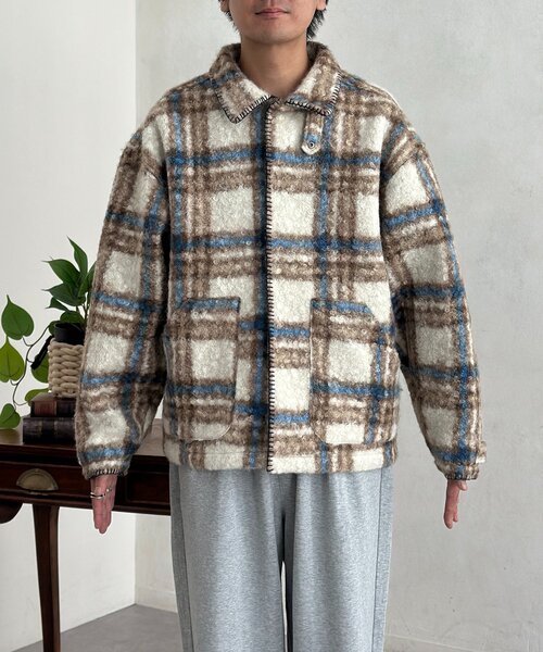 CPCM(シーピーシーエム)の「ハンドステッチブークレシャツジャケット(その他アウター・メンズ・オレンジ/ネイビー・LARGE/MEDIUM)」の14枚目の写真
