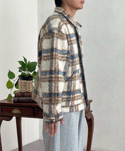 CPCM(シーピーシーエム)の「ハンドステッチブークレシャツジャケット(その他アウター・メンズ・オレンジ/ネイビー・LARGE/MEDIUM)」の15枚目の写真