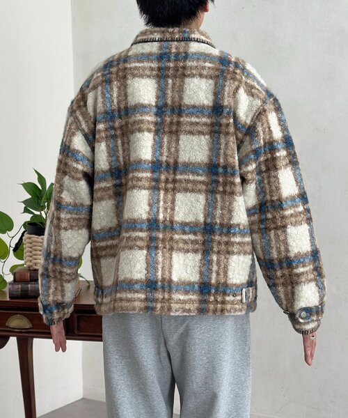 CPCM(シーピーシーエム)の「ハンドステッチブークレシャツジャケット(その他アウター・メンズ・オレンジ/ネイビー・LARGE/MEDIUM)」の16枚目の写真