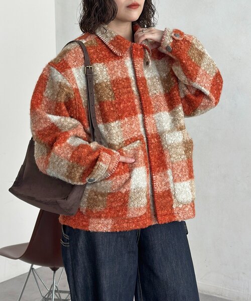 CPCM(シーピーシーエム)の「ハンドステッチブークレシャツジャケット(その他アウター・メンズ・オレンジ/ネイビー・LARGE/MEDIUM)」の17枚目の写真