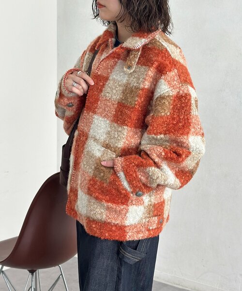 CPCM(シーピーシーエム)の「ハンドステッチブークレシャツジャケット(その他アウター・メンズ・オレンジ/ネイビー・LARGE/MEDIUM)」の18枚目の写真