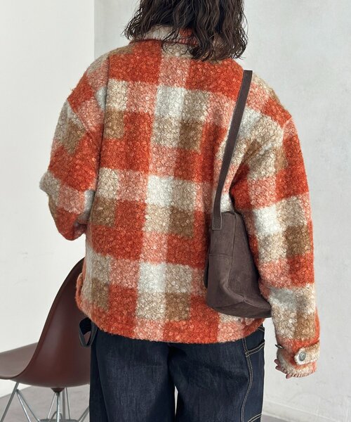 CPCM(シーピーシーエム)の「ハンドステッチブークレシャツジャケット(その他アウター・メンズ・オレンジ/ネイビー・LARGE/MEDIUM)」の19枚目の写真