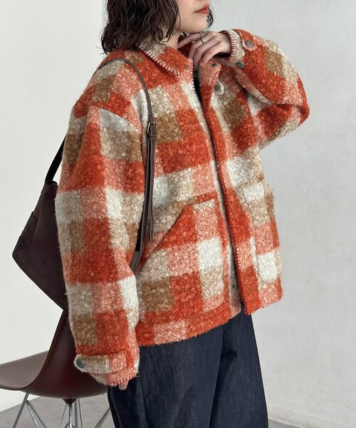CPCM(シーピーシーエム)の「ハンドステッチブークレシャツジャケット(その他アウター・メンズ・オレンジ/ネイビー・LARGE/MEDIUM)」の20枚目の写真