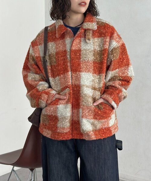 CPCM(シーピーシーエム)の「ハンドステッチブークレシャツジャケット(その他アウター・メンズ・オレンジ/ネイビー・LARGE/MEDIUM)」の21枚目の写真