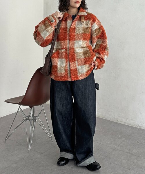 CPCM(シーピーシーエム)の「ハンドステッチブークレシャツジャケット(その他アウター・メンズ・オレンジ/ネイビー・LARGE/MEDIUM)」の22枚目の写真