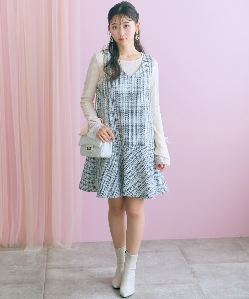 marun(マルン)の「<大きいサイズ>袖口リボンレーステレコリブカットソートップス marun(Tシャツ/カットソー・レディース・アイボリー/チャコールグレー/ピンク系・4L/3L/L/LL/5L)」の22枚目の写真