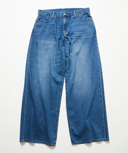 FREAK'S STORE(フリークスストア)の「限定展開 ワイド ストレート デニムパンツ(その他パンツ・メンズ・チャコールグレー/ブラック/ネイビー/ブルー・SMALL/MEDIUM/LARGE)」の5枚目の写真