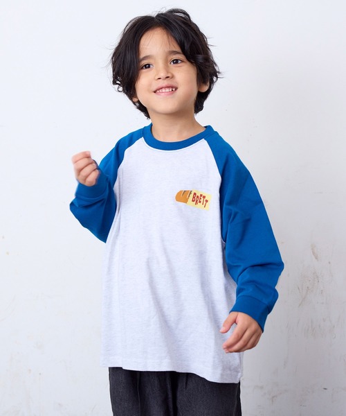 セール】前後プリントラグラン長袖Tシャツ（Tシャツ/カットソー