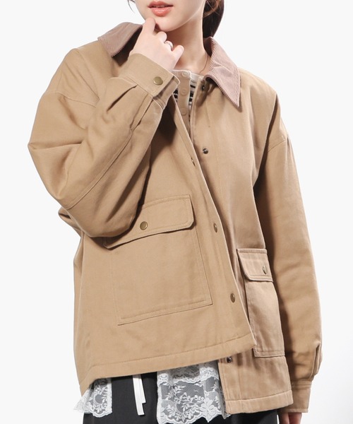 Honeys(ハニーズ)の「カバーオール(カバーオール・レディース・ベージュ/カーキ/ブラック・L/S/LL/M)」の3枚目の写真