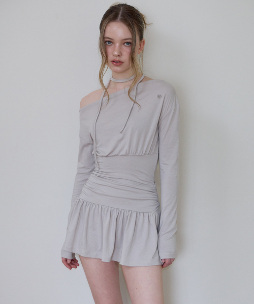 ROSEFRANTZ（ロゼフランツ）の「Tie Off Shoulder Mini Dress [Beige]（ワンピース・レディース・Beige・OS）」の5枚目の写真