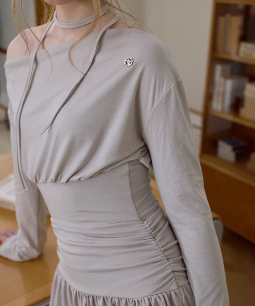 ROSEFRANTZ（ロゼフランツ）の「Tie Off Shoulder Mini Dress [Beige]（ワンピース・レディース・Beige・OS）」の13枚目の写真