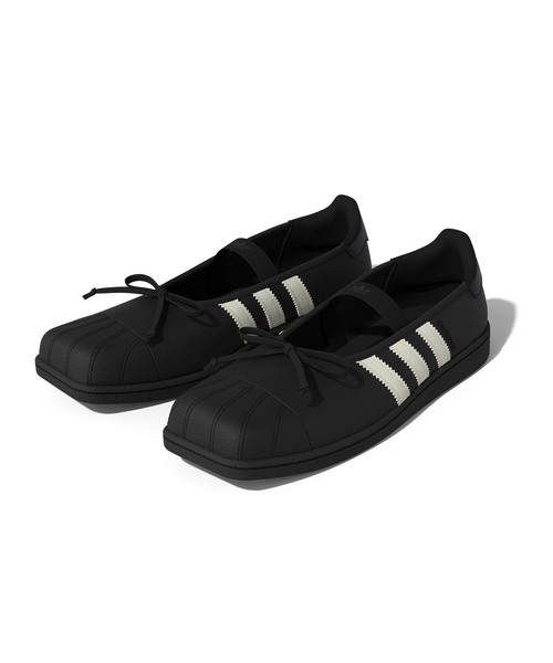 adidas Originals（アディダスオリジナルス）の「ADIDAS × JENNIE / アディダス × ジェニー SUPERSTAR SQ BALLET W（スニーカー・レディース・ブラック/アイボリー・25cm/24cm/23cm）」の5枚目の写真