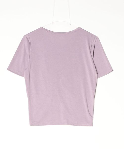TIGORA(ティゴラ)の「ティゴラ TIGORA シャーリング半袖フィットネスTシャツ(Tシャツ/カットソー・レディース・ブラック/ライラック・XL/L/M/S)」の10枚目の写真