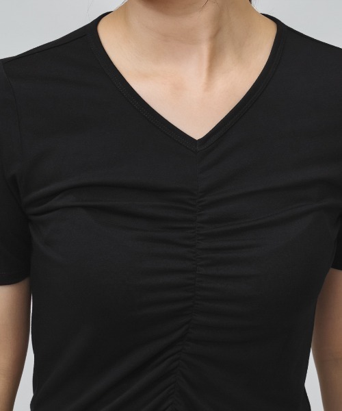 TIGORA(ティゴラ)の「ティゴラ TIGORA シャーリング半袖フィットネスTシャツ(Tシャツ/カットソー・レディース・ブラック/ライラック・XL/L/M/S)」の6枚目の写真