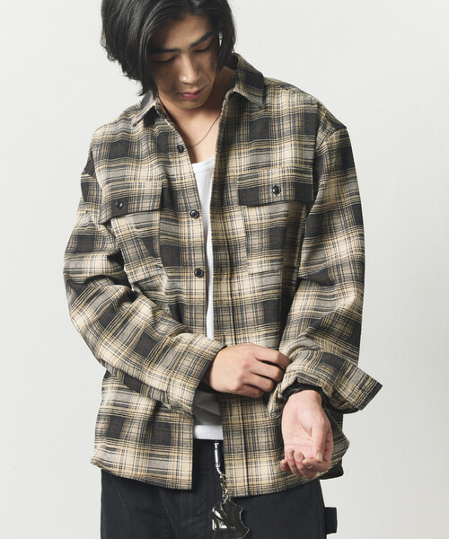 FREAK'S STORE(フリークスストア)の「モールチェックシャツジャケット(シャツ/ブラウス・メンズ・ブラウン/ブラック/グリーン/サックスブルー・LARGE/MEDIUM)」の1枚目の写真