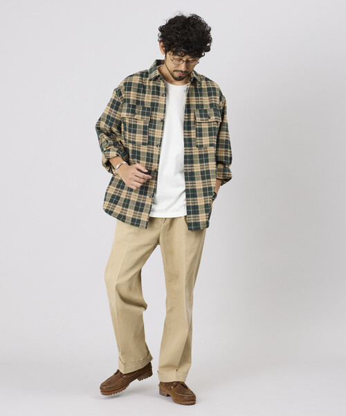 FREAK'S STORE(フリークスストア)の「モールチェックシャツジャケット(シャツ/ブラウス・メンズ・ブラウン/ブラック/グリーン/サックスブルー・LARGE/MEDIUM)」の14枚目の写真