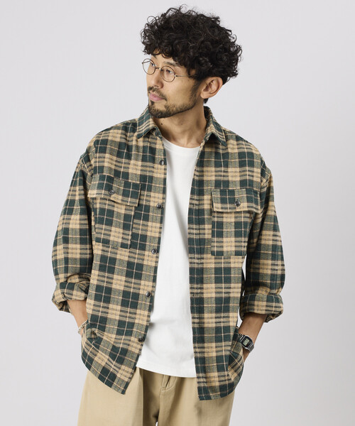 FREAK'S STORE(フリークスストア)の「モールチェックシャツジャケット(シャツ/ブラウス・メンズ・ブラウン/ブラック/グリーン/サックスブルー・LARGE/MEDIUM)」の15枚目の写真