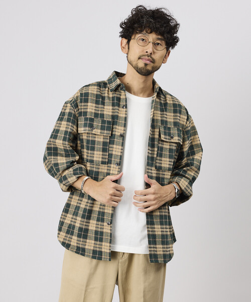 FREAK'S STORE(フリークスストア)の「モールチェックシャツジャケット(シャツ/ブラウス・メンズ・ブラウン/ブラック/グリーン/サックスブルー・LARGE/MEDIUM)」の18枚目の写真