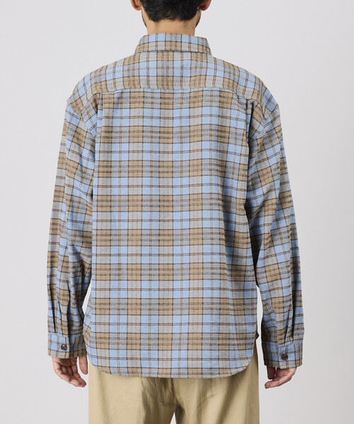 FREAK'S STORE(フリークスストア)の「モールチェックシャツジャケット(シャツ/ブラウス・メンズ・ブラウン/ブラック/グリーン/サックスブルー・LARGE/MEDIUM)」の5枚目の写真