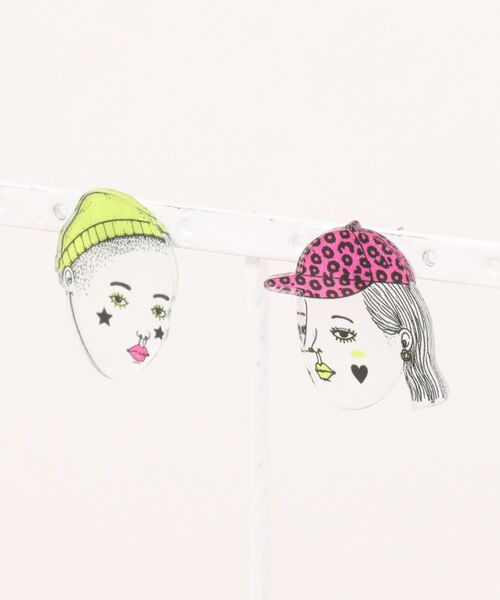 tone（トーン）の「【beauty bell】くせかわpeopleピアス（ピアス（両耳用）・レディース・その他1/ピンク/イエロー/イエロー系その他2・FREE）」の4枚目の写真