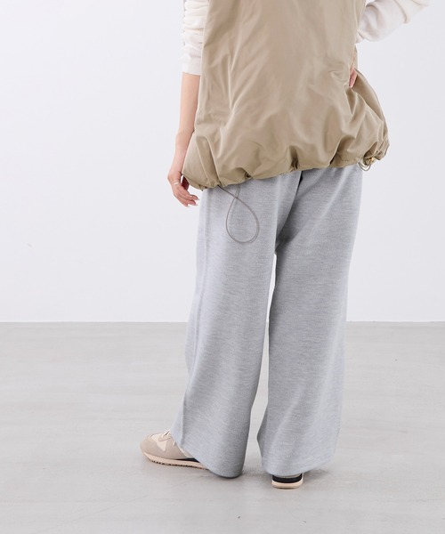 MICA&DEAL(マイカ&ディール)の「スウェットライクニットワイドパンツ〈セットアップ対応〉(その他パンツ・レディース・ライトグレー/ライトベージュ/チャコールグレー・FREE)」の7枚目の写真