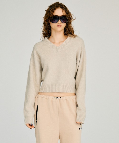 PRANK PROJECT（プランクプロジェクト）の「【2026Winter Pre-Order】FOXブレンドVネックニット / Fox Blend V-Neck Knit（ニット/セーター・レディース・グレー/アイボリー/ブラック・FREE）」の11枚目の写真