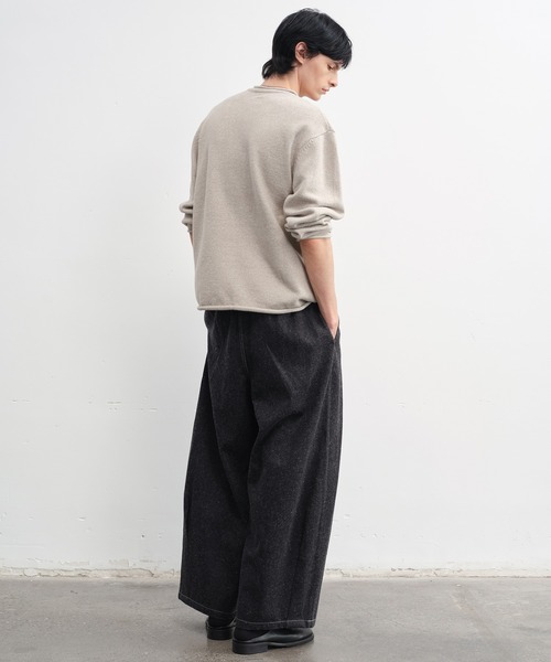tageechita（タジチタ）の「【IFANDONLYIF】タックボリューム リジッドデニムパンツ（デニムパンツ・メンズ・ブラック・L/M/S）」の2枚目の写真