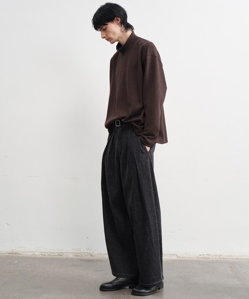 tageechita（タジチタ）の「【IFANDONLYIF】タックボリューム リジッドデニムパンツ（デニムパンツ・メンズ・ブラック・L/M/S）」の3枚目の写真
