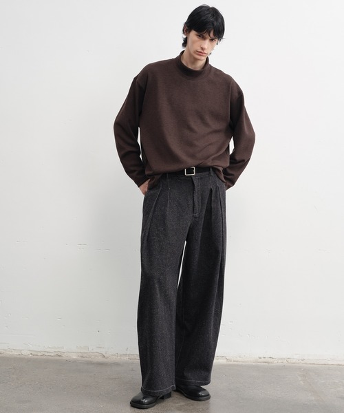 tageechita（タジチタ）の「【IFANDONLYIF】タックボリューム リジッドデニムパンツ（デニムパンツ・メンズ・ブラック・L/M/S）」の4枚目の写真