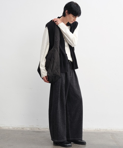 tageechita（タジチタ）の「【IFANDONLYIF】タックボリューム リジッドデニムパンツ（デニムパンツ・メンズ・ブラック・L/M/S）」の6枚目の写真