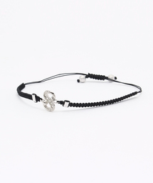 RANDOM | 【RANDOM/ランダム】SWAROVSKI INITIAL CORD BRACELET　BLACK(ブレスレット)
