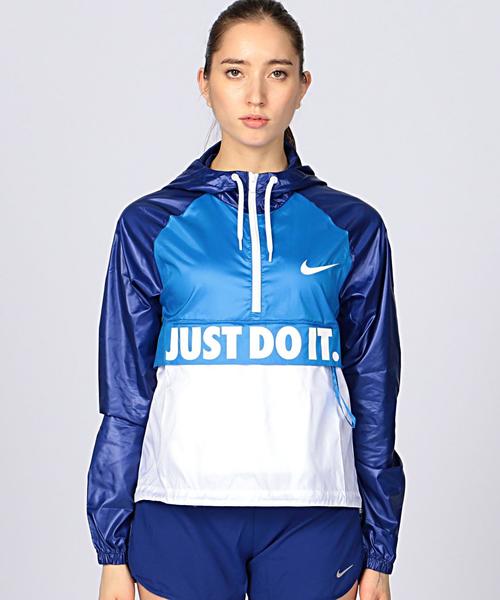 NIKE（ナイキ）の「NIKE（ナイキ） シティパッカブルジャケット（その他アウター・レディース・ブラック/コバルトブルー・MEDIUM/SMALL）」の4枚目の写真