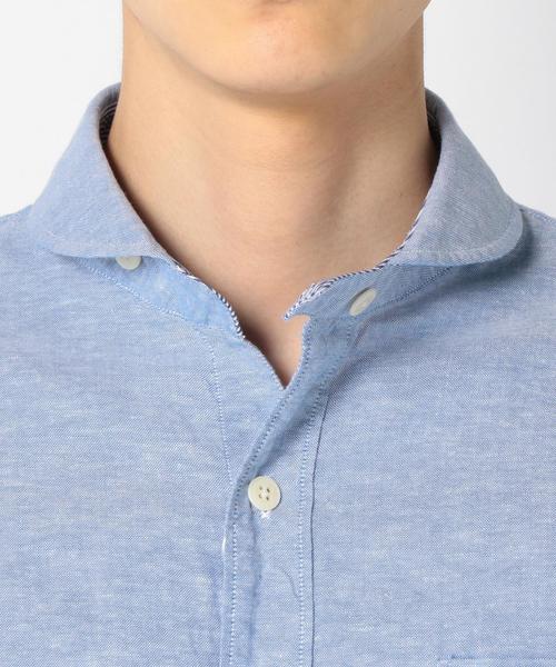 SHIPS（シップス）の「SC: SHIPS（シップス）16SS コットン/リネン ショールカラー 7スリーブ シャツ "ソリッド"（シャツ/ブラウス・メンズ・ホワイト/ブルー・MEDIUM/LARGE/SMALL）」の5枚目の写真