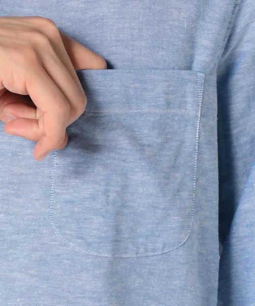 SHIPS（シップス）の「SC: SHIPS（シップス）16SS コットン/リネン ショールカラー 7スリーブ シャツ "ソリッド"（シャツ/ブラウス・メンズ・ホワイト/ブルー・MEDIUM/LARGE/SMALL）」の8枚目の写真