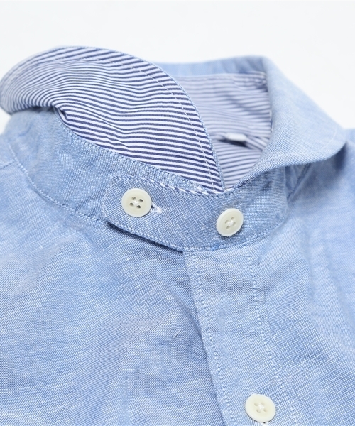 SHIPS（シップス）の「SC: SHIPS（シップス）16SS コットン/リネン ショールカラー 7スリーブ シャツ "ソリッド"（シャツ/ブラウス・メンズ・ホワイト/ブルー・MEDIUM/LARGE/SMALL）」の10枚目の写真