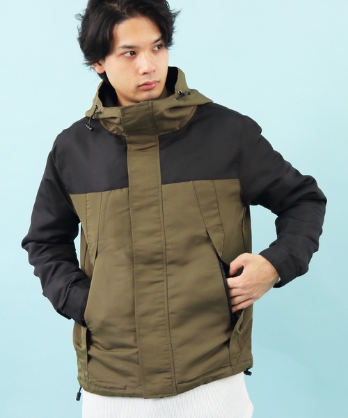 8(eight)(エイト)の「ナイロン マウンテンパーカー ジャケット アウター アウトドア(マウンテンパーカー)」|ブラック×カーキ