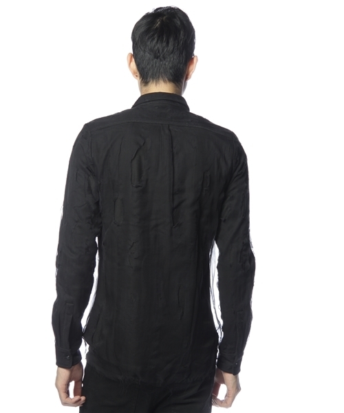 MIDWEST（ミッドウエスト）の「LINA  OSTERMAN  レイヤードシャツ（シャツ/ブラウス・メンズ・ブラック・SMALL）」の7枚目の写真