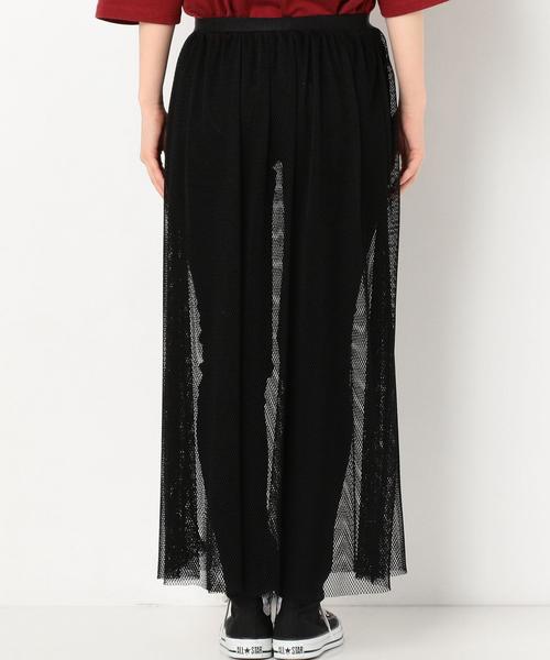 Another Edition（アナザーエディション）の「メッシュロングスカート ◆（スカート・レディース・オフホワイト/ブラック・FREE）」の3枚目の写真