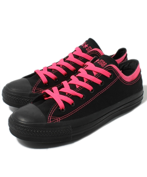 CONVERSE（コンバース）の「ALL STAR BLACK-NEON OX/オールスター ブラックネオン OX（スニーカー・メンズ・ブラック×イエロー/ブラック×ピンク・3/4/4.5/5/5.5/6.5/7.5/8/8.5/9/9.5/10.5/11.5/3.5/7）」の2枚目の写真