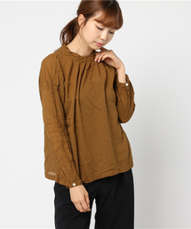 LBC | 40ボイルスタンドフリルネックブラウス             (シャツ/ブラウス)