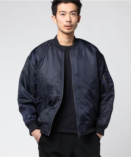 WEGO（ウィゴー）の「WEGO/ナイロンキルトMA-1（MA-1・メンズ・ブラック/ネイビー/カーキ/ワイン/ベージュ・SMALL/MEDIUM/LARGE）」の13枚目の写真