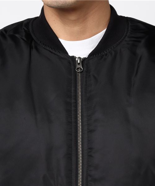 WEGO（ウィゴー）の「WEGO/ナイロンキルトMA-1（MA-1・メンズ・ブラック/ネイビー/カーキ/ワイン/ベージュ・SMALL/MEDIUM/LARGE）」の12枚目の写真