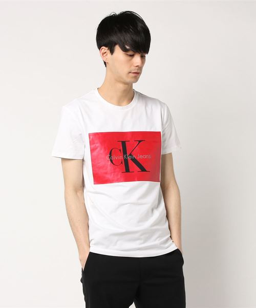 Calvin Klein Jeans（カルヴァンクラインジーンズ）の「ボックスロゴショートスリーブTシャツ（Tシャツ/カットソー・メンズ・ホワイト/グレー/ブラック/ダークブルー・LARGE/MEDIUM/SMALL/X-LARGE/XX-LARGE）」の12枚目の写真