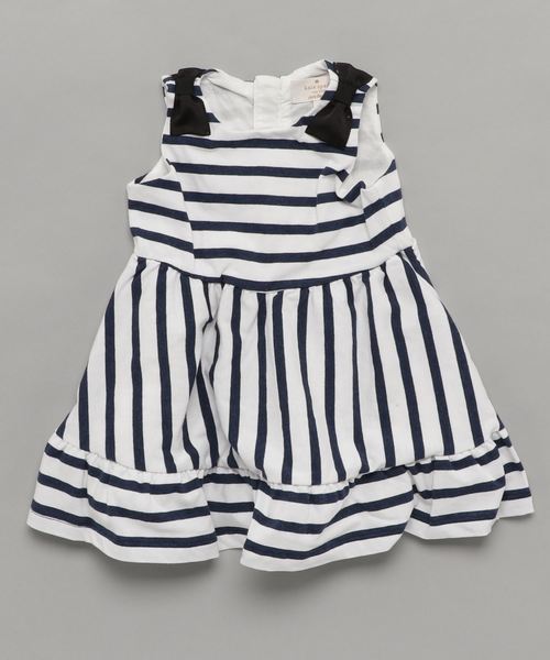 Kate Spade New York Childrenswear ケイトスペードニューヨーク の インファントショルダーボウストライプドレス ワンピース Wear
