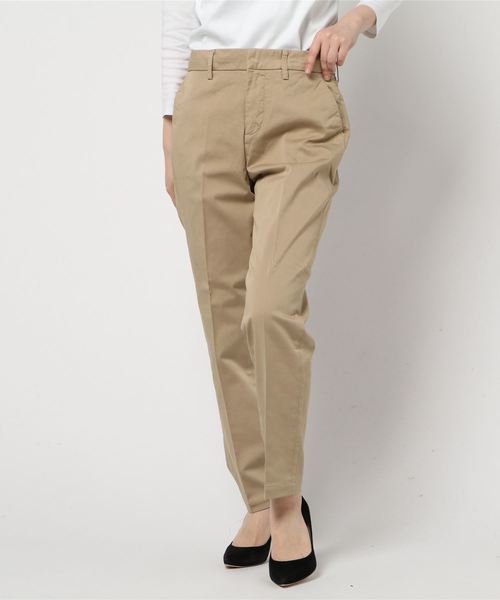 MARIEBELLE　JEAN（マリベルジーン）の「テーパード トラウザー デニムパンツ KIR(キール)（デニムパンツ・レディース・サンドベージュ/ネイビー/サーモンピンク・25inch/27inch/24inch/26inch/23inch）」の2枚目の写真