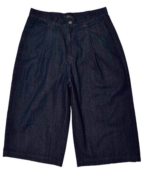 MinoriTY（マイノリティ）の「10ozデニムクロップドワイドパンツ デニムパンツ アンクルパンツ ビッグ（デニムパンツ・メンズ・ブラック/ライトインディゴブルー/インディゴブルー・M/L）」の4枚目の写真