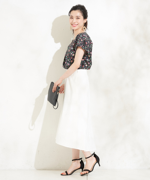 un dix cors（アンディコール）の「リバティプリントフレンチブラウス（シャツ/ブラウス・レディース・ブラック/パープル・FREE）」の8枚目の写真