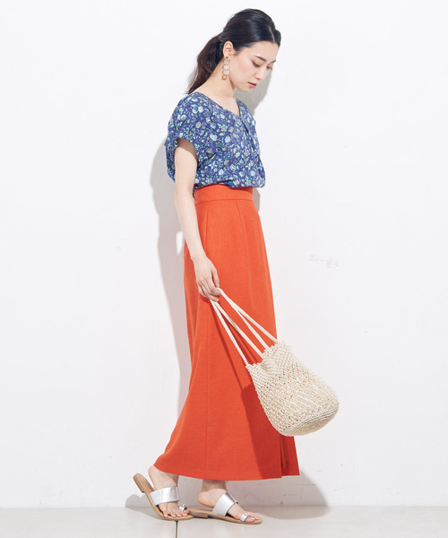 un dix cors（アンディコール）の「リバティプリントフレンチブラウス（シャツ/ブラウス・レディース・ブラック/パープル・FREE）」の5枚目の写真