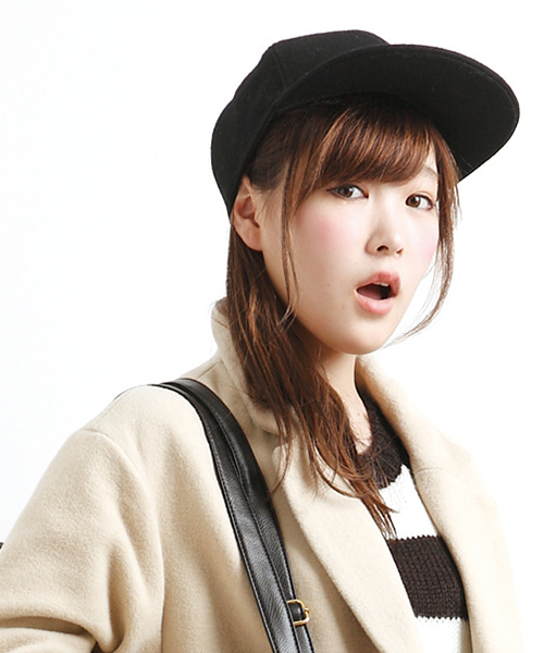 WEGO（ウィゴー）の「WEGO / フェルトキャップ（キャップ・レディース・グレー/ネイビー/ホワイト/ブラック・FREE）」の2枚目の写真